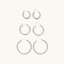 Broad Round Hoops (Set of 3)