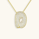 Bubble Initial Diamond Necklace