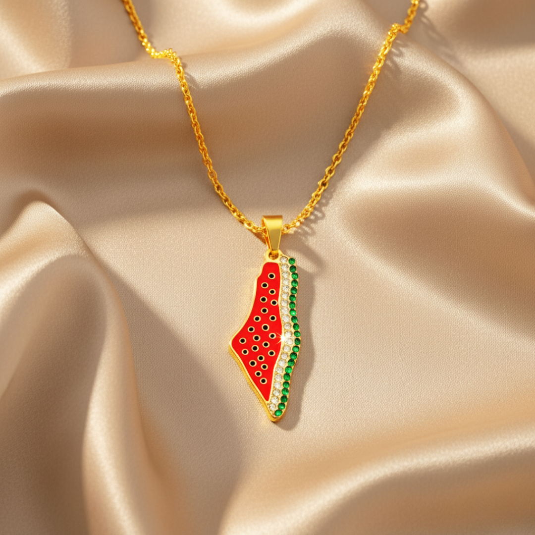 Qamar Palestine Watermelon Necklace