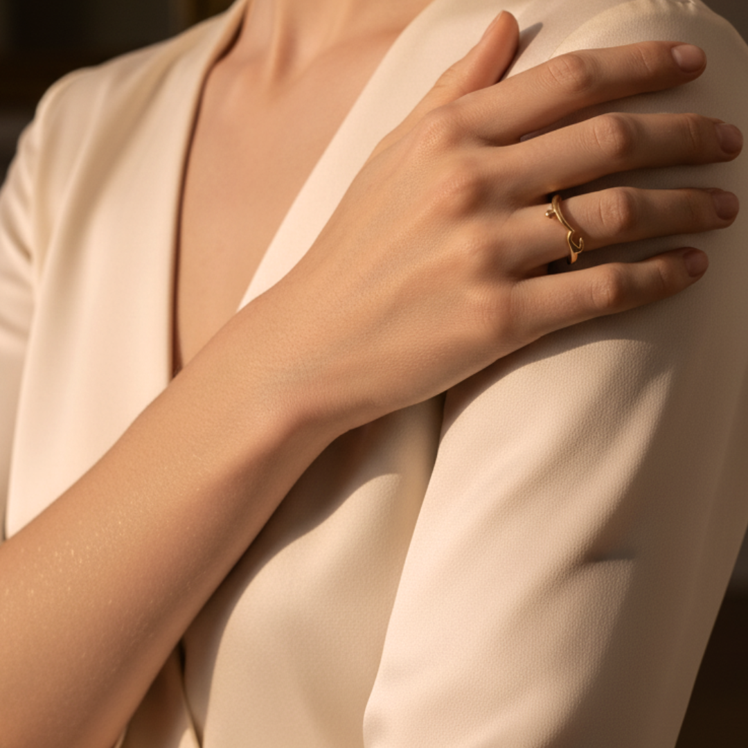 Qamar Scripted Grace Ring