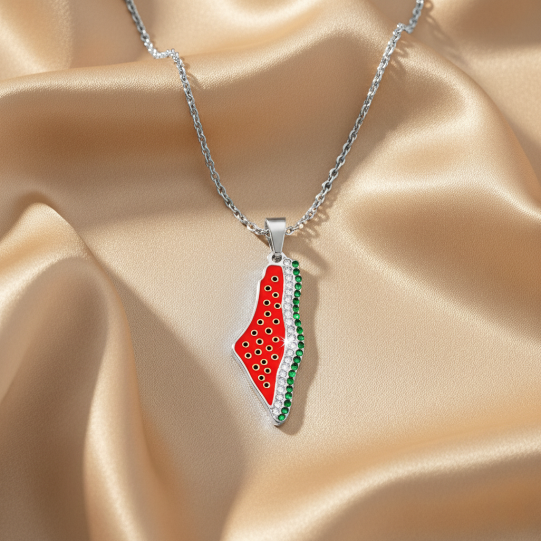 Qamar Palestine Watermelon Necklace