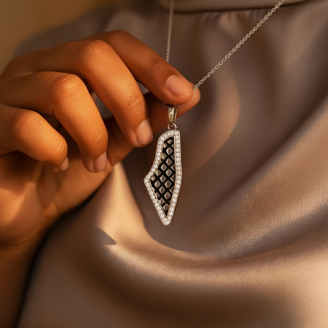 Qamar Palestine Keffiyeh Necklace