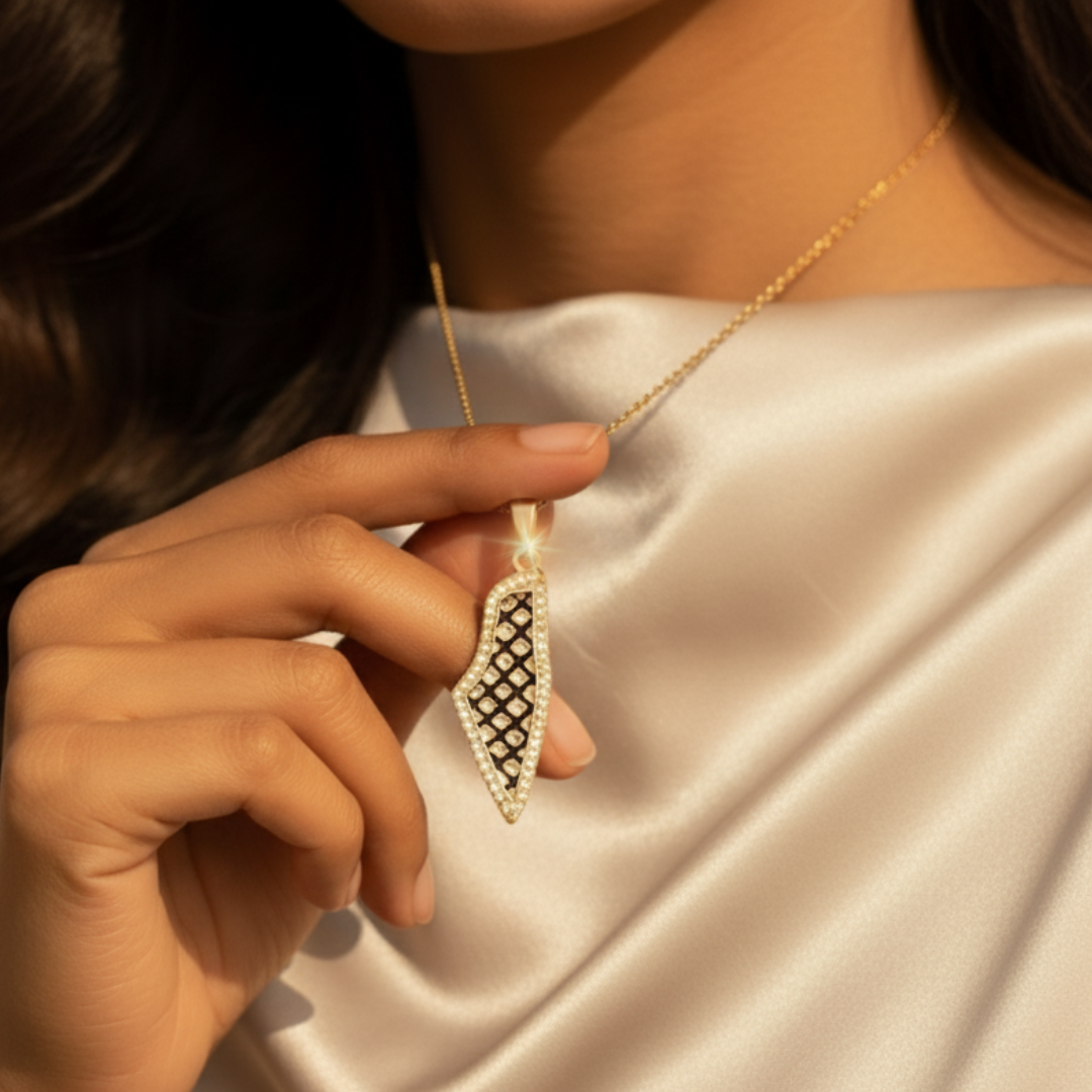 Qamar Palestine Keffiyeh Necklace