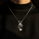 Qamar Keffiyeh Key Necklace