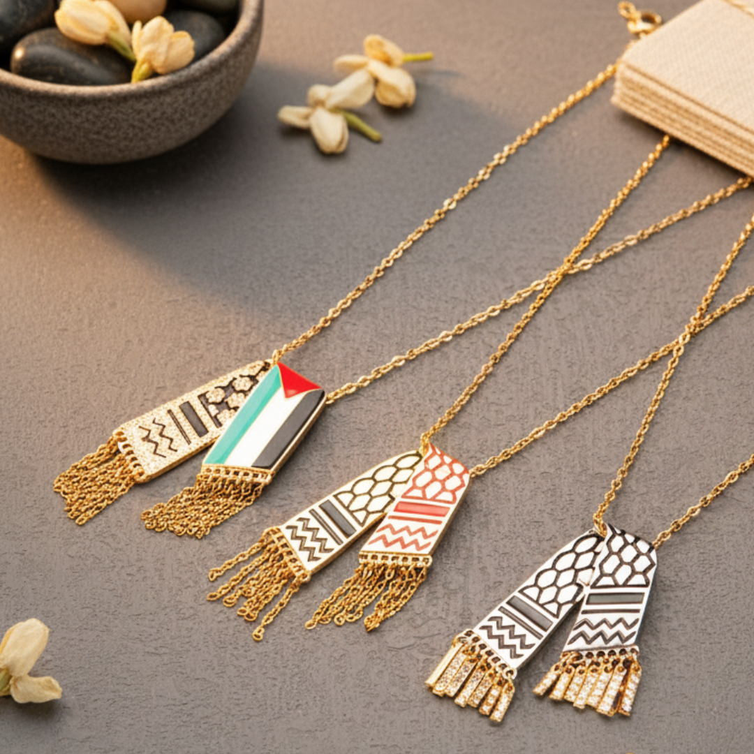 Qamar Keffiyeh Necklace