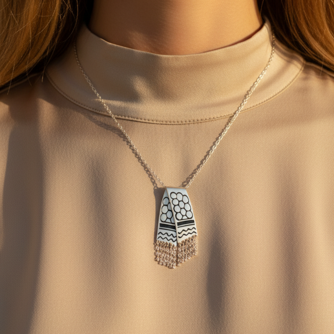 Qamar Classic Keffiyeh Necklace