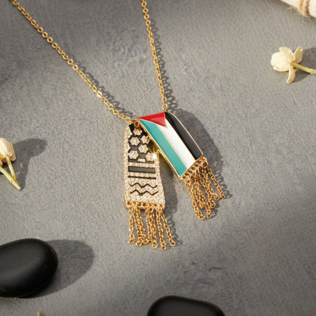 Qamar Keffiyeh Necklace