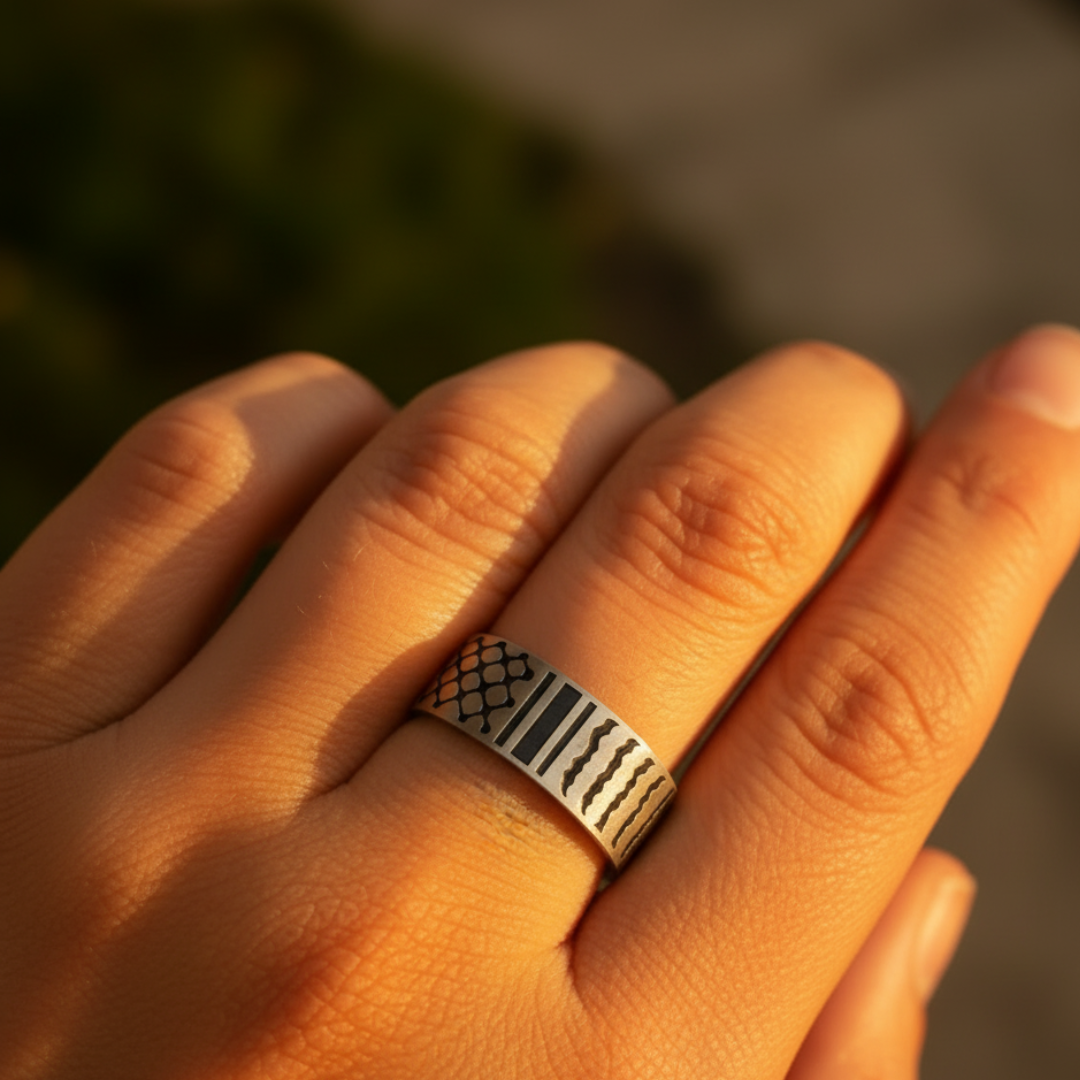 Qamar Keffiyeh Ring