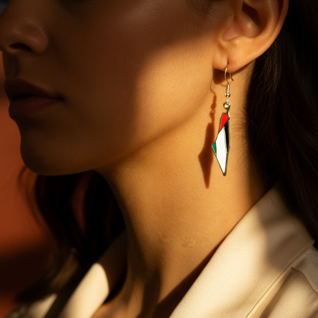 Qamar Palestine Map Earrings