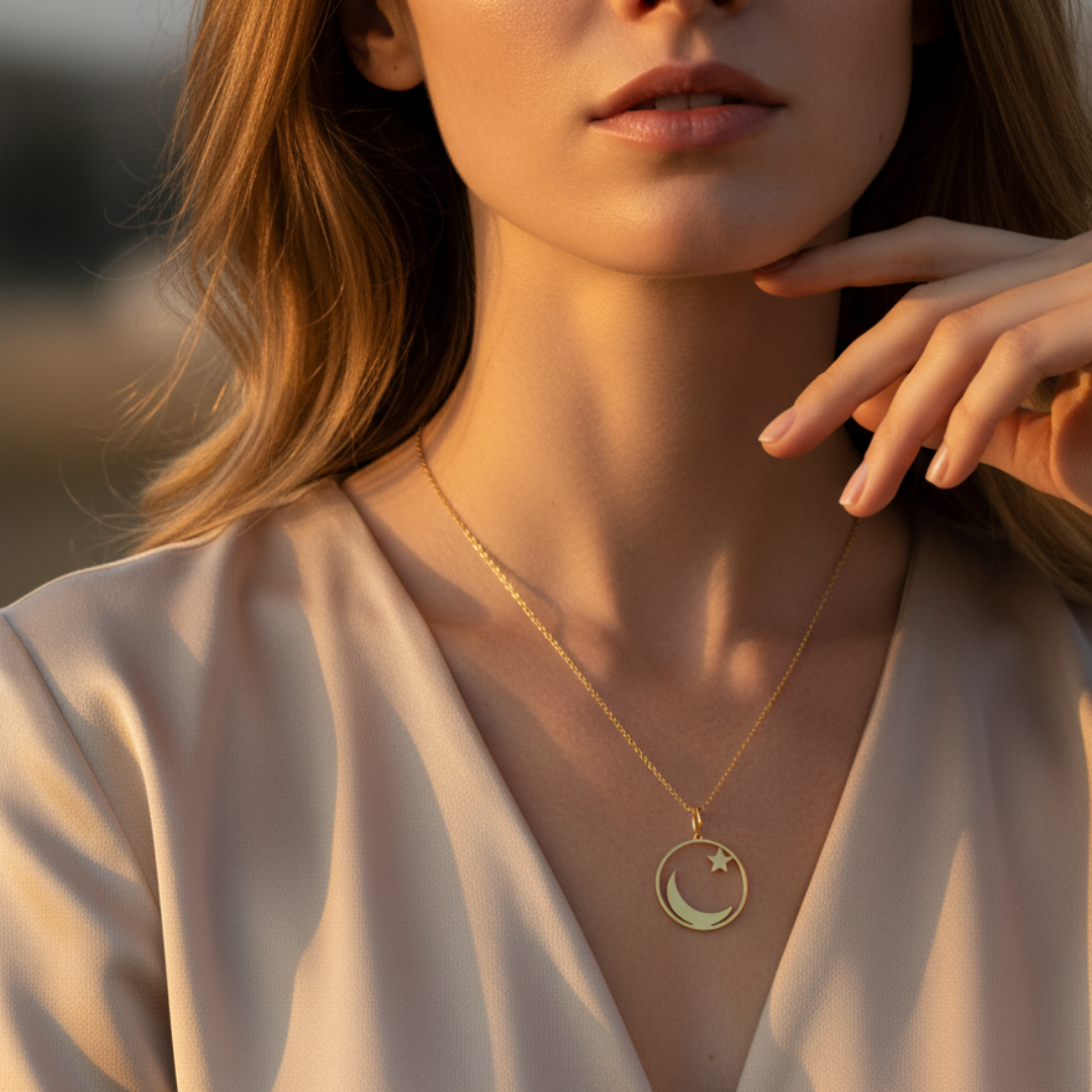 Qamar Luna Noor Necklace