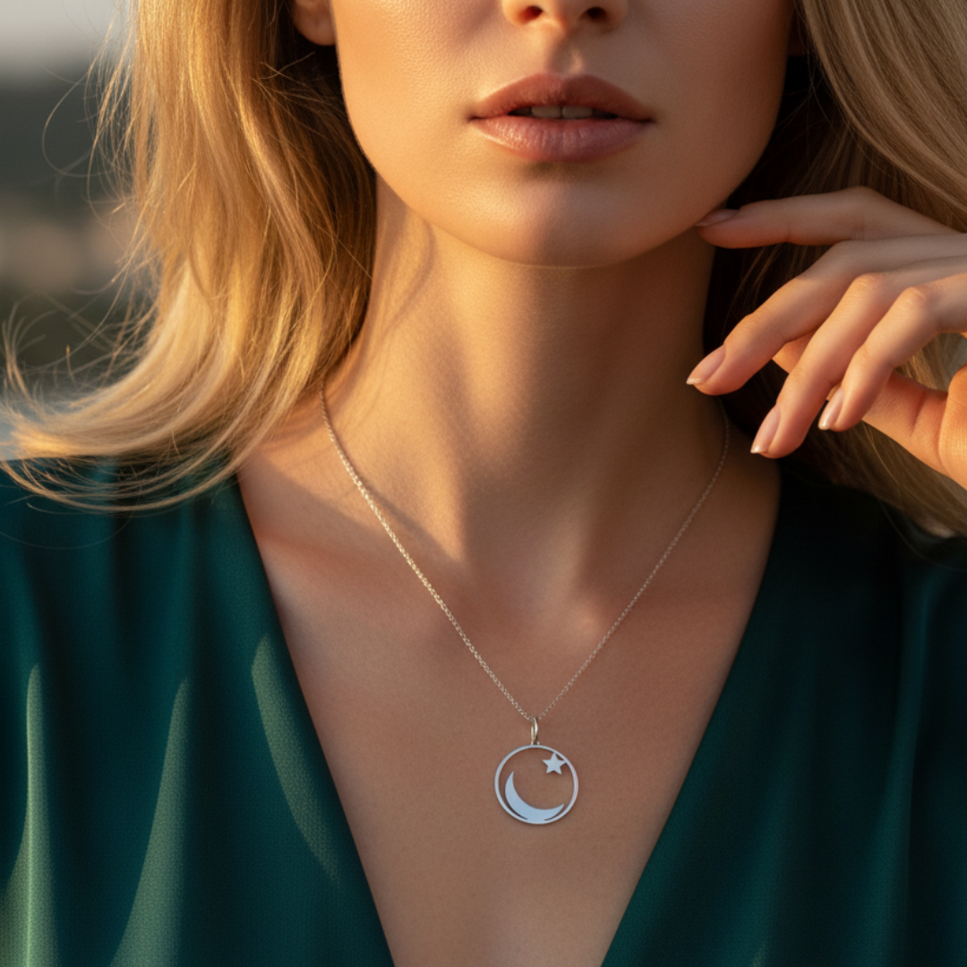 Qamar Luna Noor Necklace