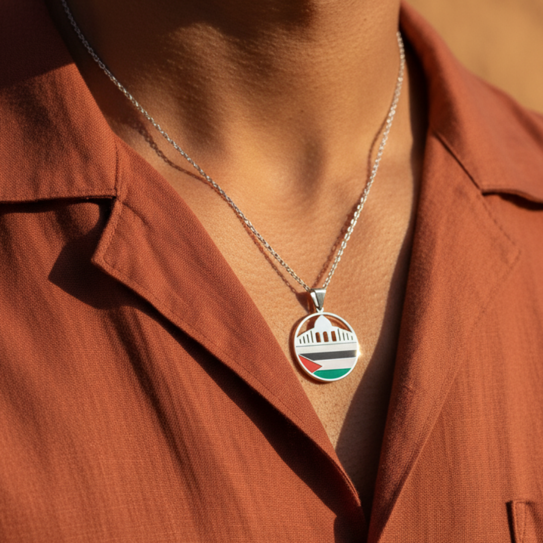 Qamar Palestine Mosque Necklace