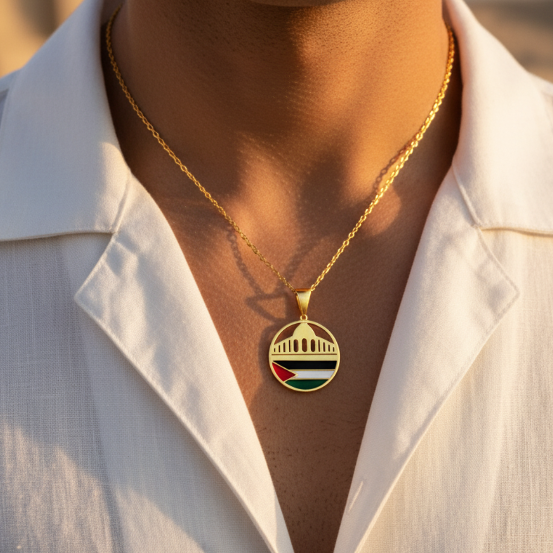 Qamar Palestine Mosque Necklace