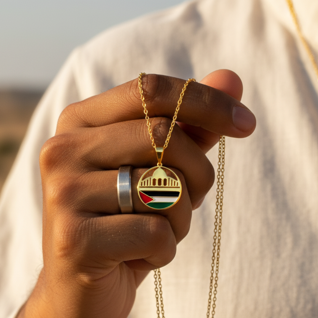 Qamar Palestine Mosque Necklace