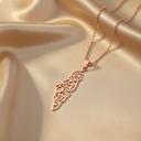 Qamar Palestine Calligraphy Map Necklace