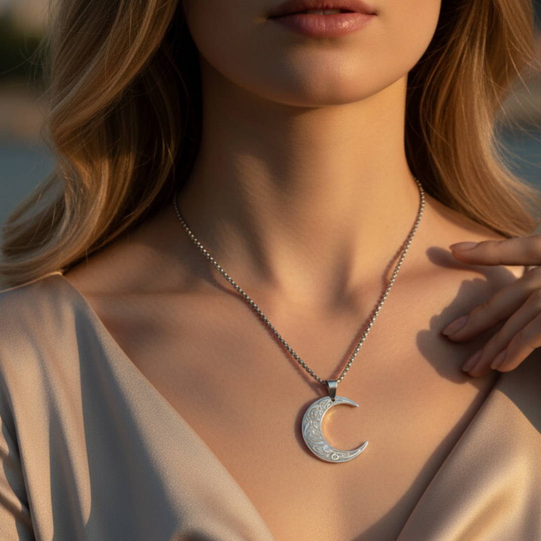 Qamar Celestia Crescent Necklace