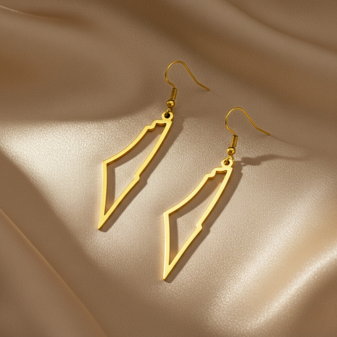 Qamar Palestine Outline Earrings