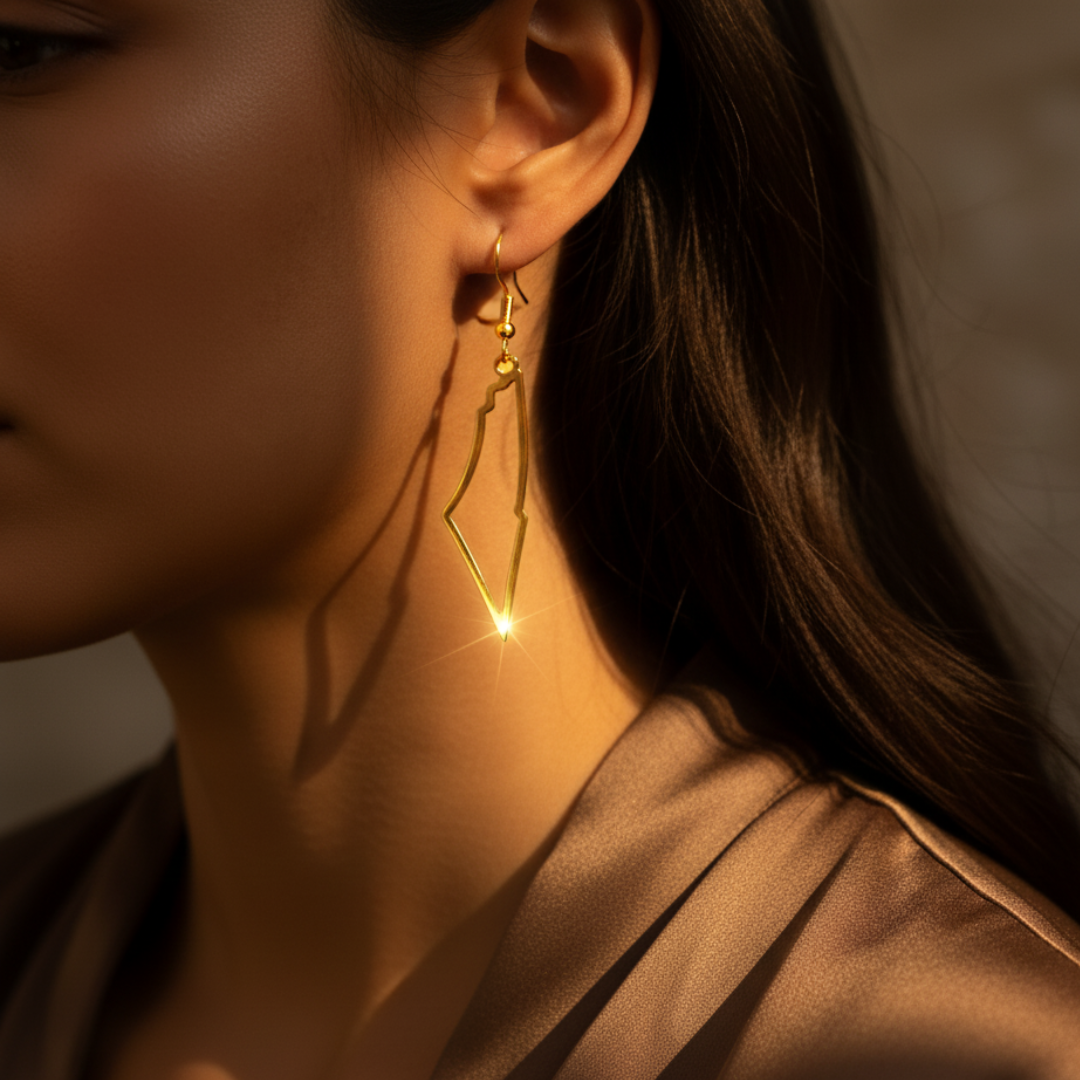 Qamar Palestine Outline Earrings