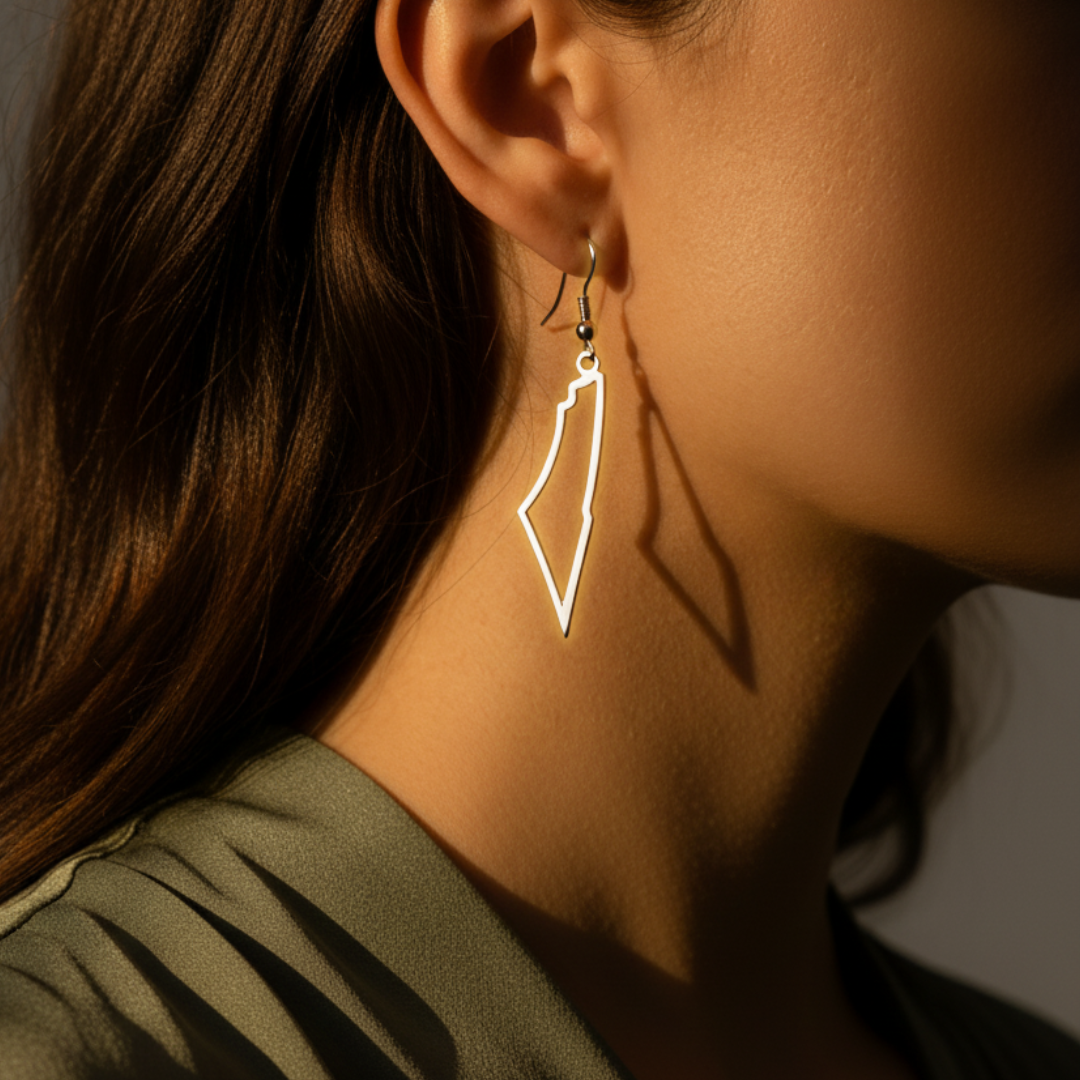 Qamar Palestine Outline Earrings
