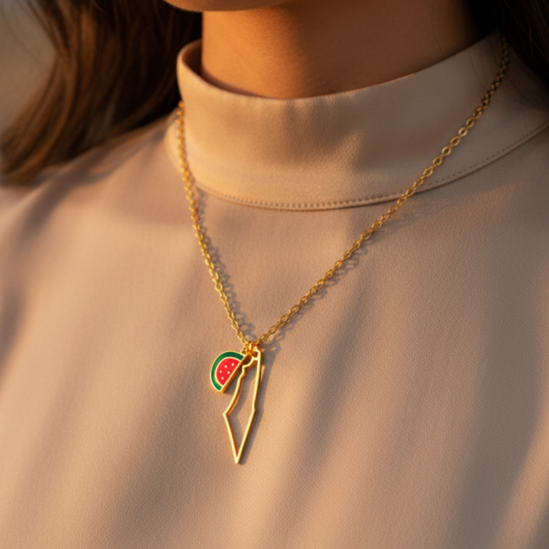 Qamar Palestine Charm Necklace