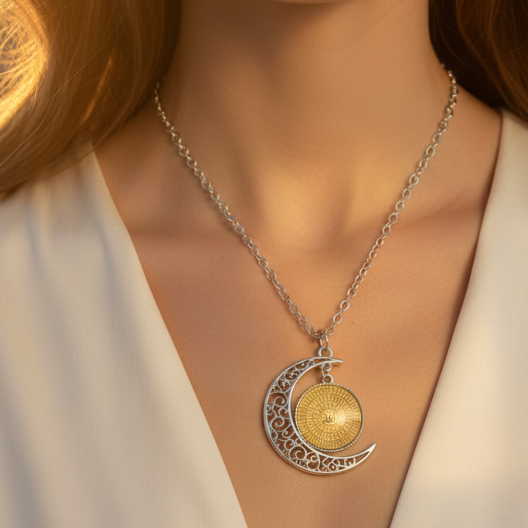 Qamar Noor Crescent Necklace