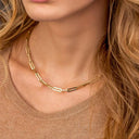 Amber Gold Chain Necklace