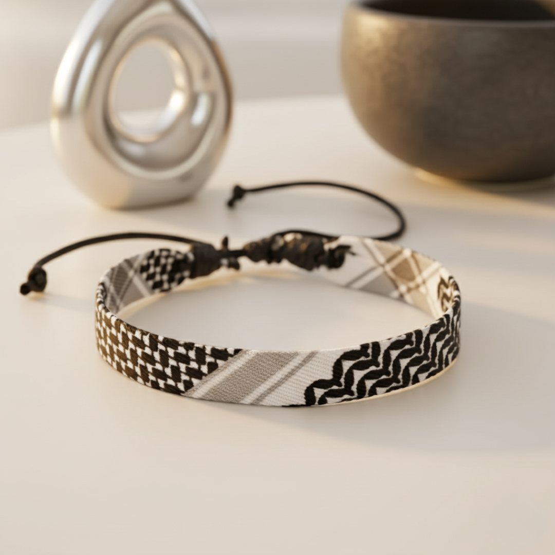 Qamar Keffiyeh Bracelet