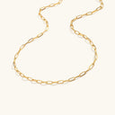 Amber Gold Chain Necklace