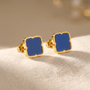 Zahra Rosette Studs - Azure
