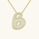 Bubble Initial Diamond Necklace