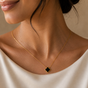 Zahra Rosette Necklace - Black Onyx