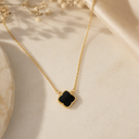 Zahra Rosette Necklace - Black Onyx