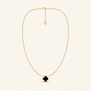 Zahra Rosette Necklace - Black Onyx