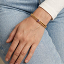 Bold Link Birth Gem Bracelet