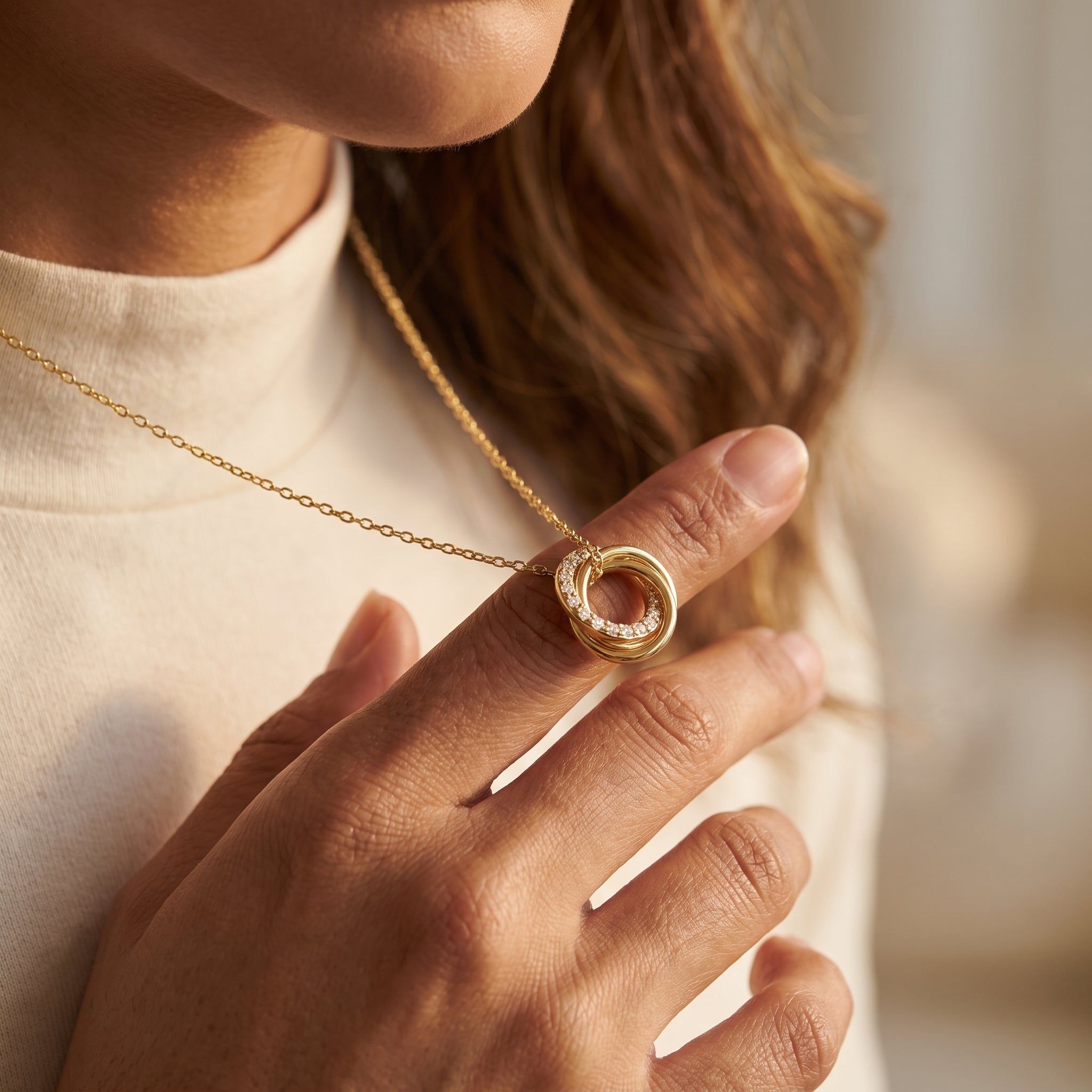 Bound Rings Necklace