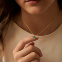 Zahra Rosette Necklace - Jade Green