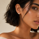 Zahra Rosette Studs - Ivory