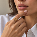 Qamar Palestine Olive Leaf Ring