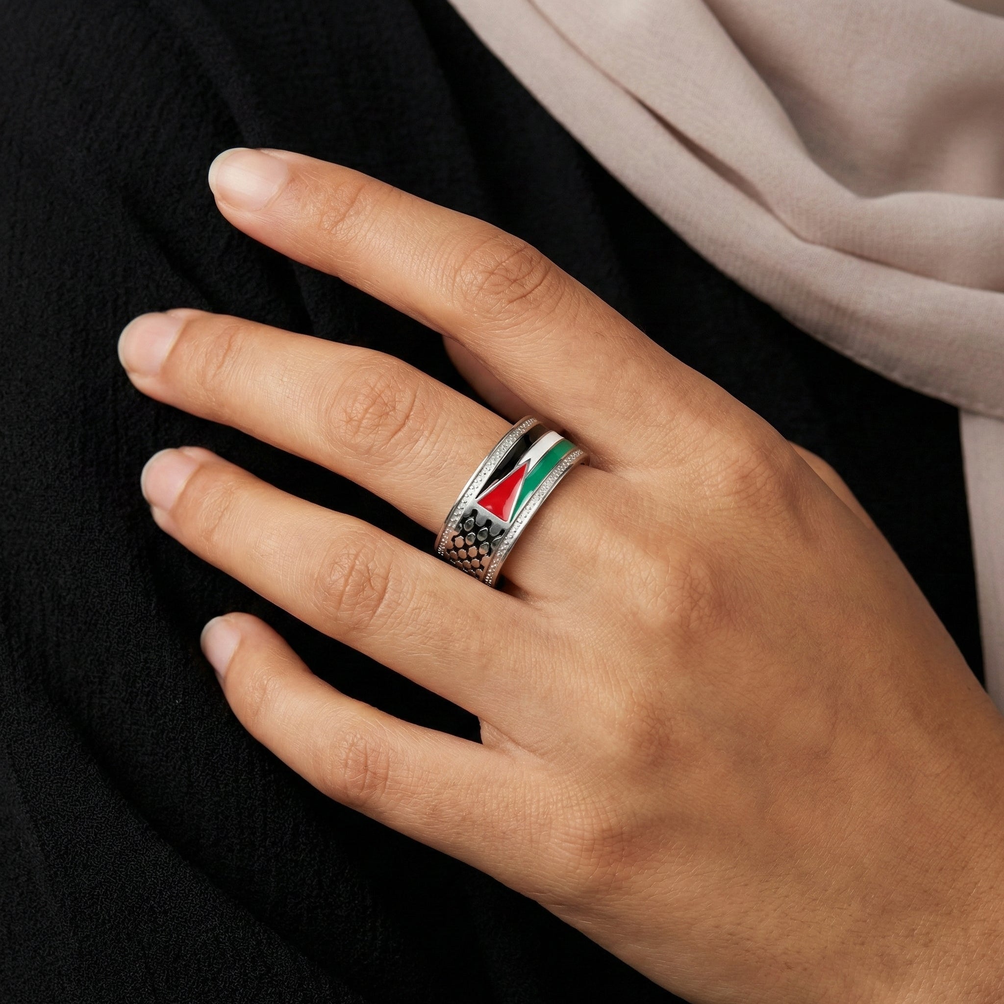 Qamar Palestine Heritage Ring