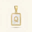 Mother of Pearl Initial Necklace