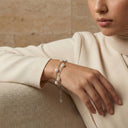 Silver Freshwater Pearl Layered Bracelet