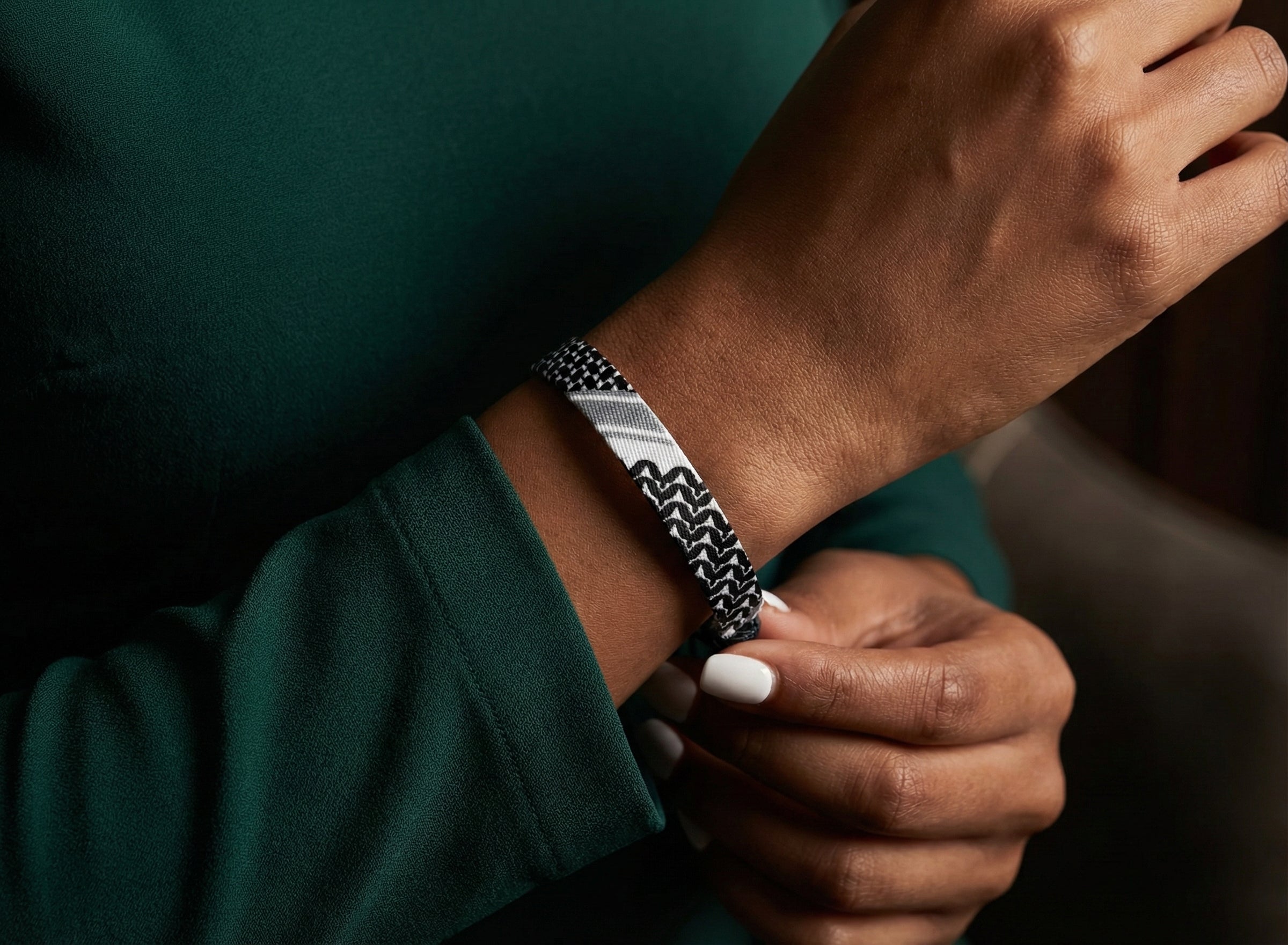 Qamar Keffiyeh Bracelet