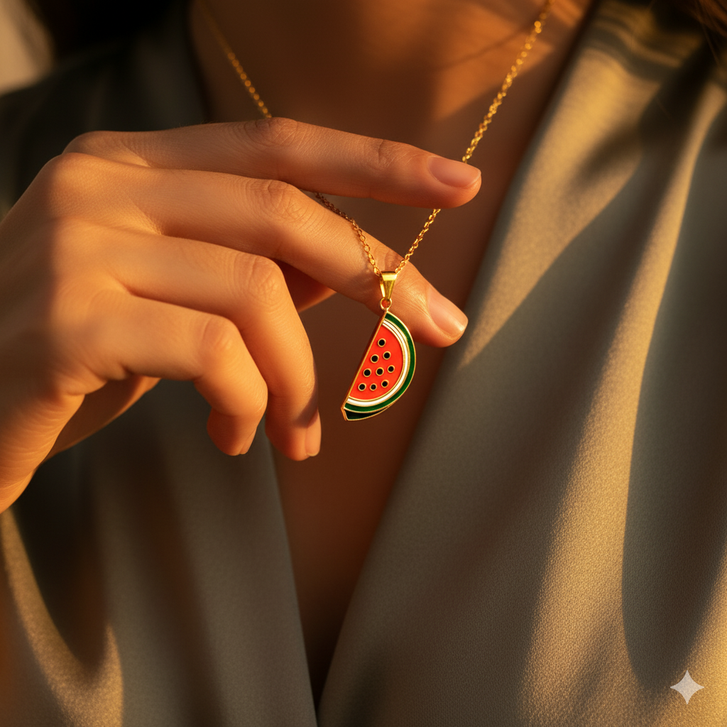 Qamar Watermelon Necklace
