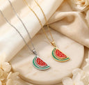 Qamar Watermelon Necklace