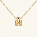Bold Script Initial Charm Necklace