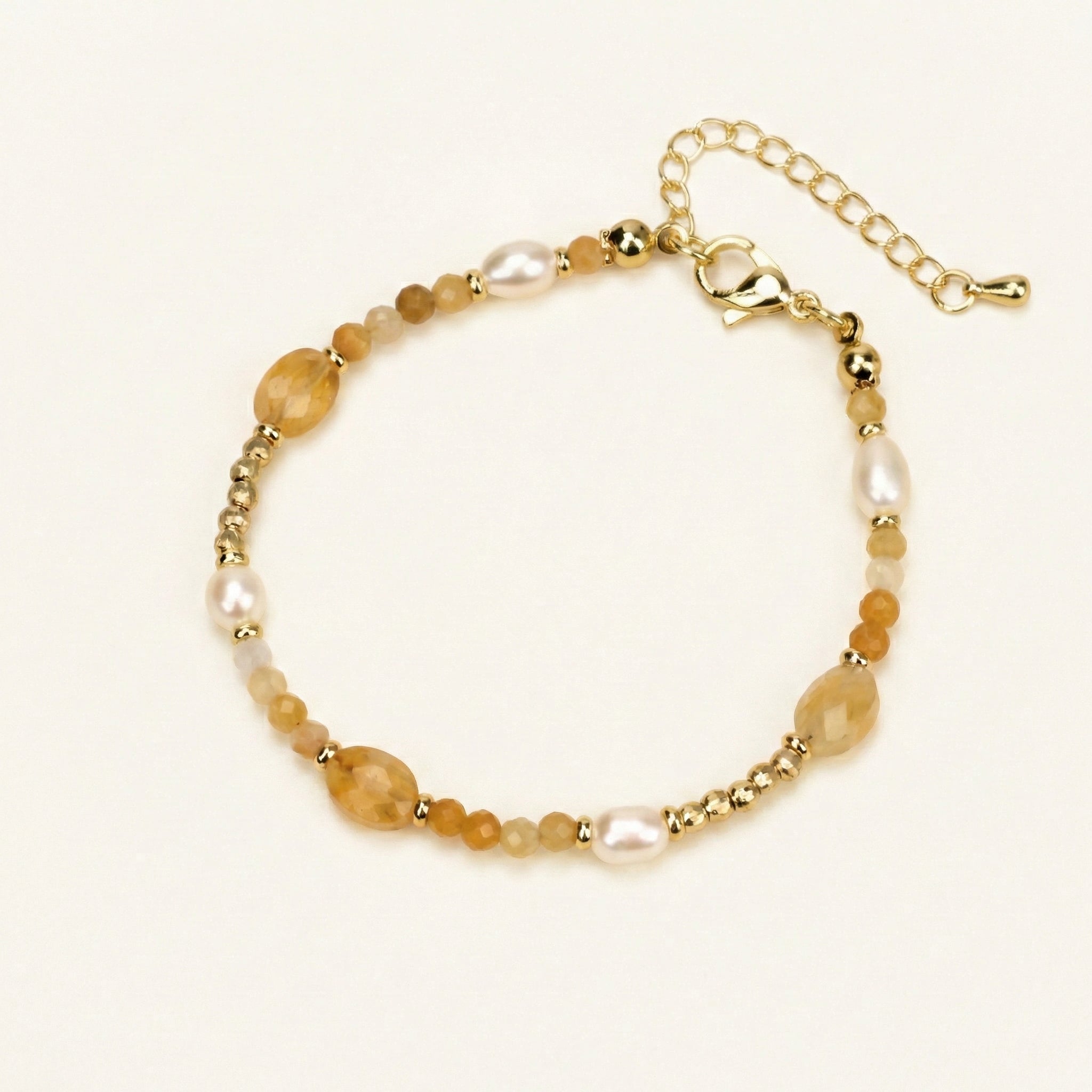 Agate & Pearl Bead Bracelet