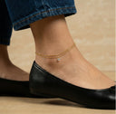 White Petal Shell Layered Anklet