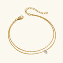 White Petal Shell Layered Anklet