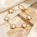 Gold & White Bloom Bracelet