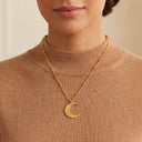 Hardship & Ease Crescent Necklace